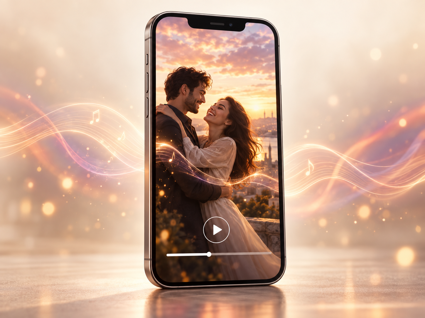 Telefon içinde sinematik hikâye klibi örneği